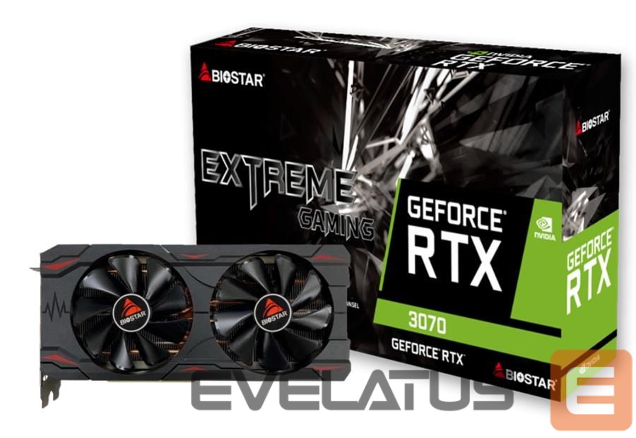 Graphic card / Video cards BIOSTAR Graphics Card||NVIDIA GeForce RTX 3070|8 GB|GDDR6|256 bit|PCIE 4.0 16x|GPU 1500 MHz|Dual Slot Fansink|1xHDMI|3xDisplayPort|VN3706RM82