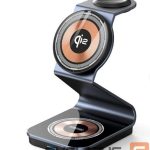 Wireless charger Duzzona  W21 3-in-1 15W Wireless Charging Stand Teléfono Auricador de Auriculares Cargador (certificado Qi2) Black
