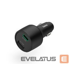 Auto charger Hama  Car Fast Charger, 1x USB-C, 1x USB-A, PD, 32 W Black