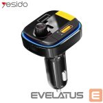 FM transmitter yesido  Bluetooth to FM Convert 43W fast car charger Y45 Black
