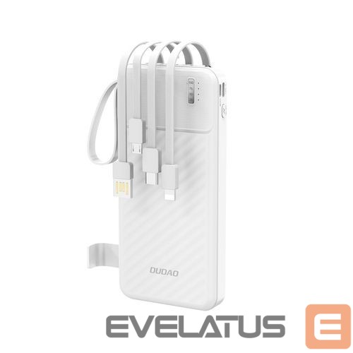 Power bank Dudao Dudao K11 10000mAh Powerbank with Built-in Cables White