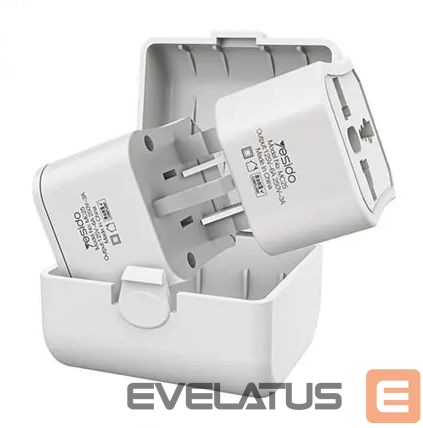 Adapter yesido MC25 Travel Adapter Plug Kit White