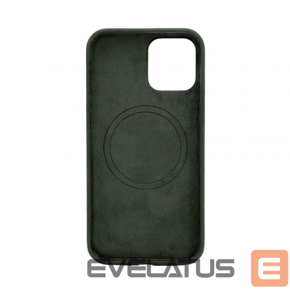 Back panel cover Evelatus Apple iPhone 12 Pro Premium Magsafe Soft Touch Silicone Case Dark Green