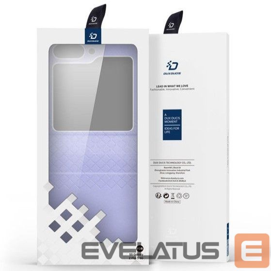 Back panel cover Dux Ducis Samsung Galaxy Z Flip5 5G Flip Leather Case Wallet Purple