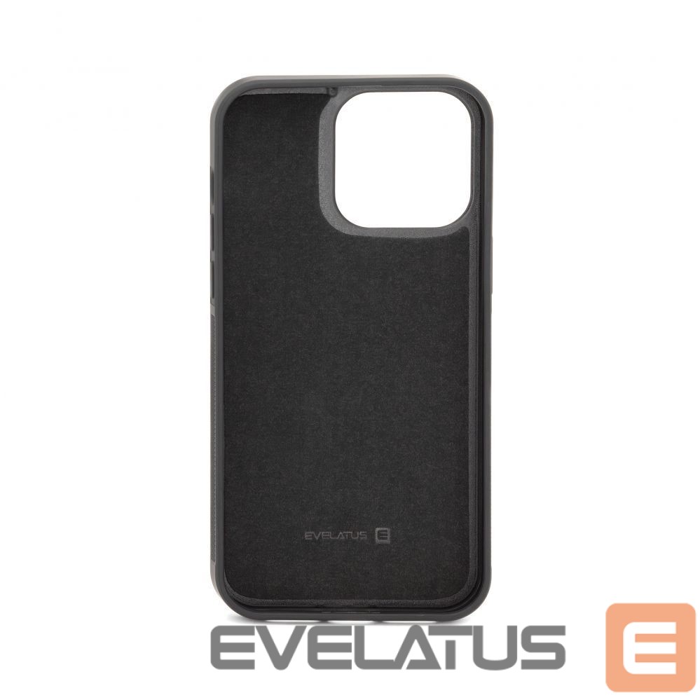 Back panel cover Evelatus Apple iPhone 15 Pro Multifunctional Wallet wristband leather case Black
