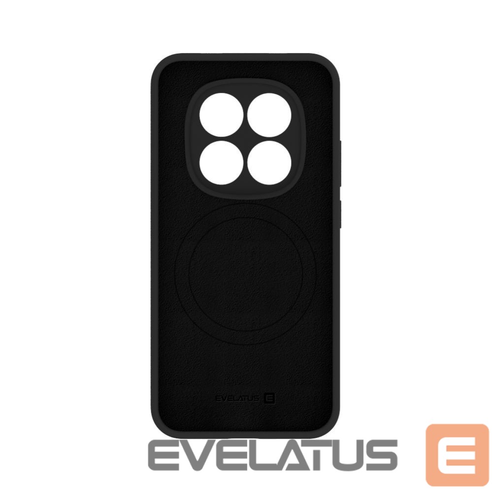 Back panel cover Evelatus Xiaomi Redmi Note 15 Pro 5G Premium Magnetic Soft Touch Silicone Case Black