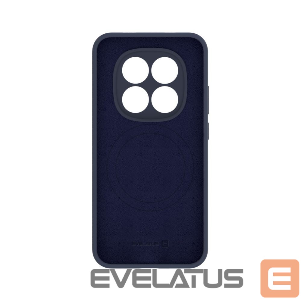 Back panel cover Evelatus Xiaomi Redmi Note 15 Pro Plus 5G Premium Magnetic Soft Touch Silicone Case Dark Blue