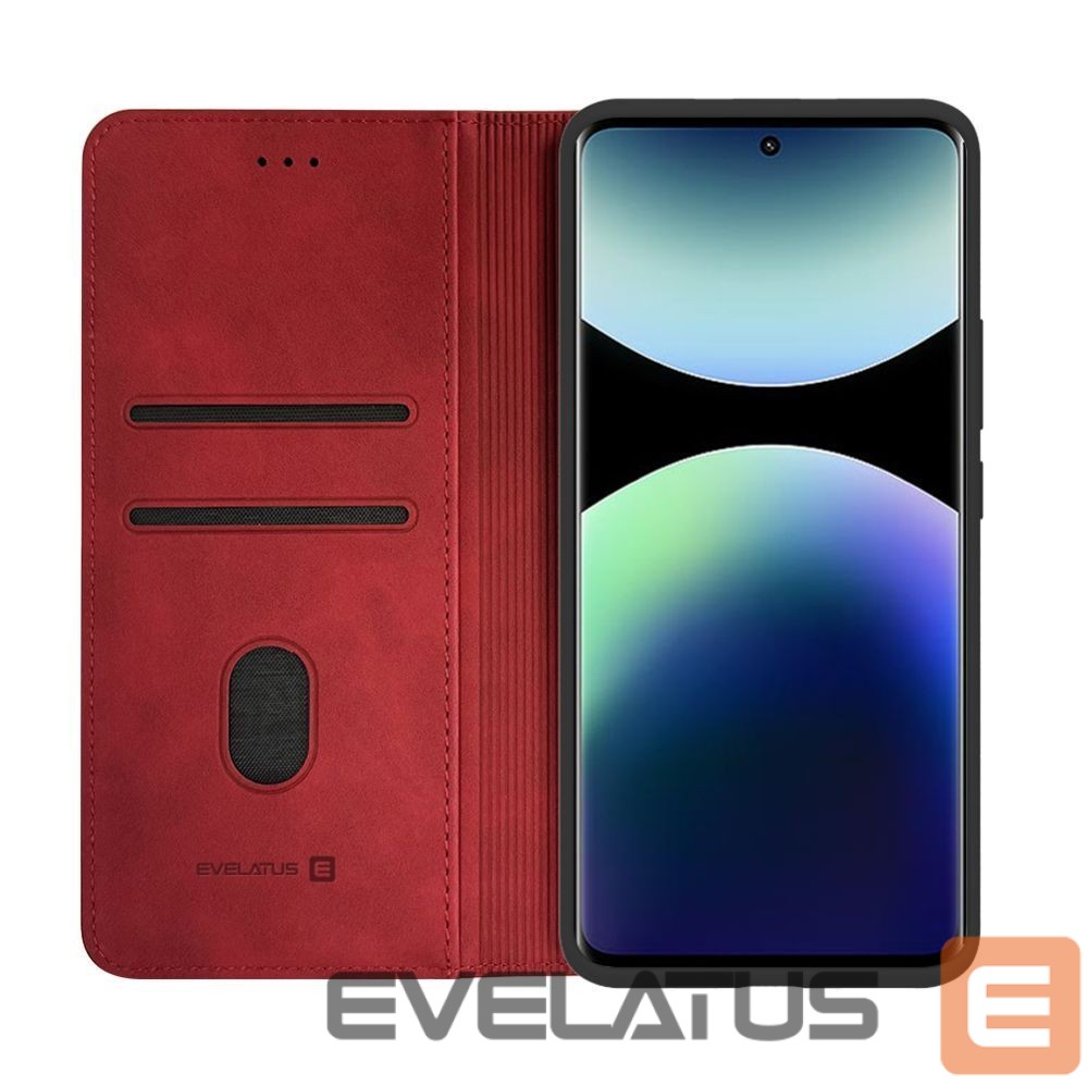 Book case Evelatus Xiaomi Redmi Note 15 Book Case Red