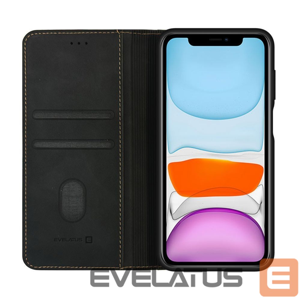 Book case Evelatus Apple iPhone 11 Book Case Folio Black