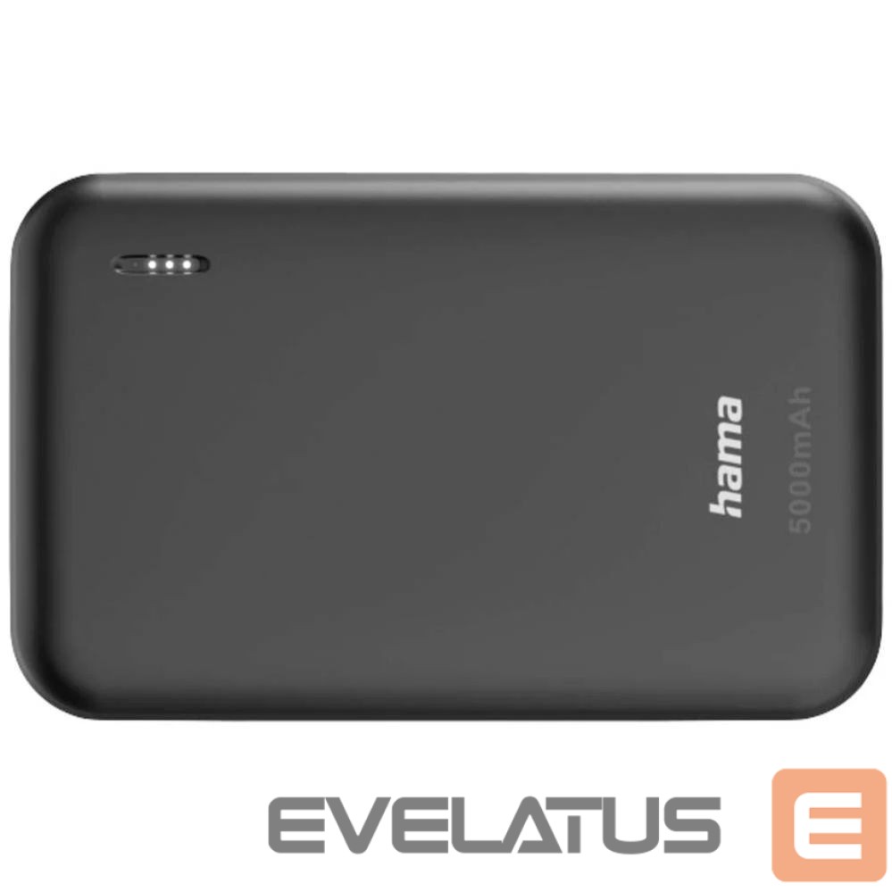 Cable Hama Powerbank Pocket 5 Powerpack 5000 mAh Black