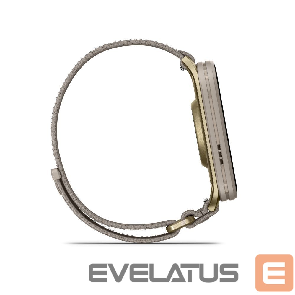 Smart watches Garmin Venu X1 Soft Gold with Titanium Caseback and French Grey Nylon Band