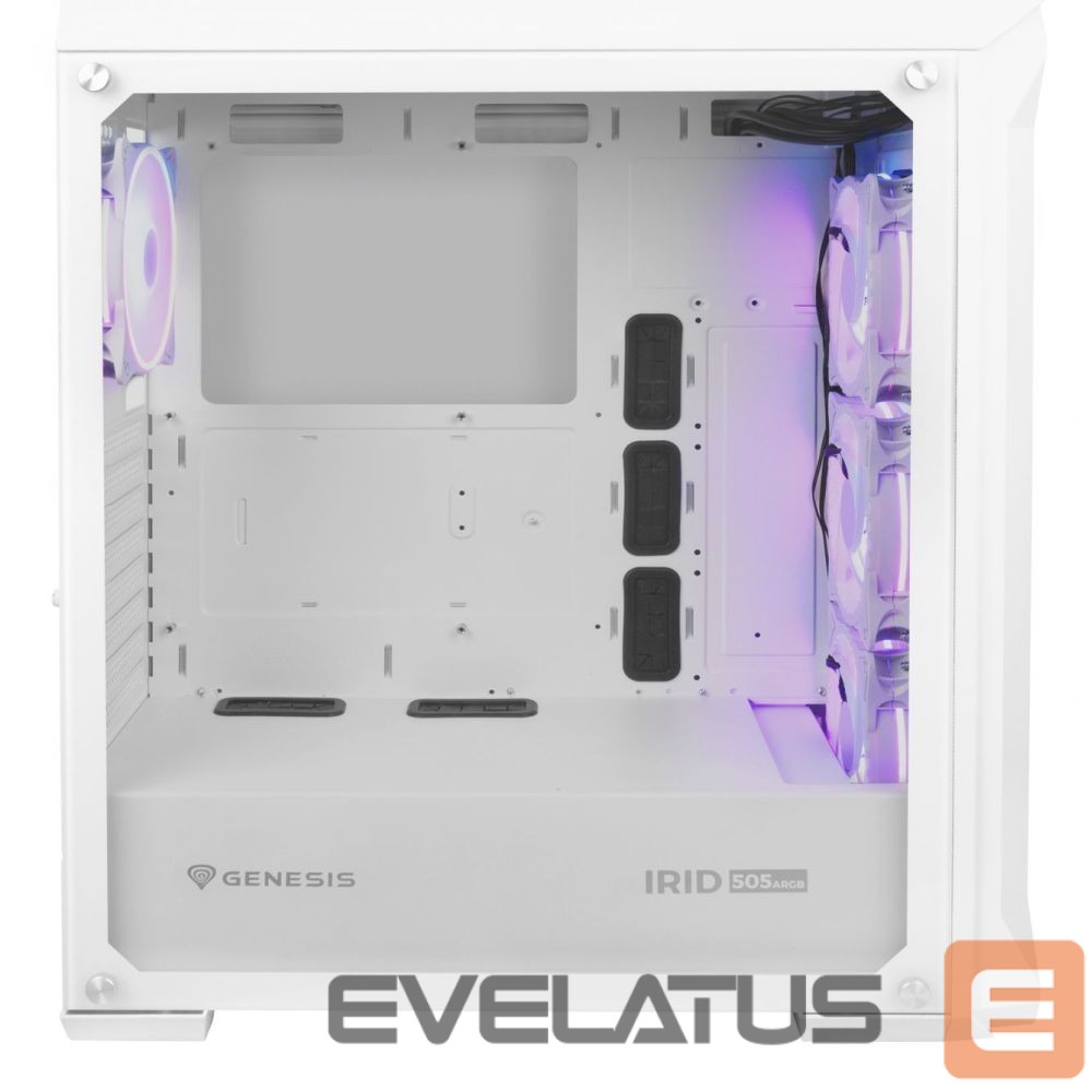 Computer components Natec NATEC GENESIS PC case Irid 505 ARGB Wh