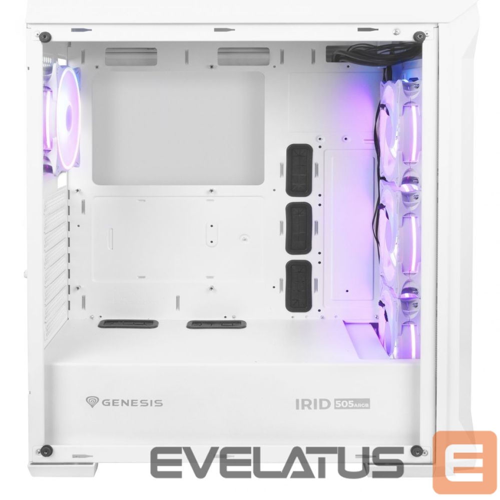 Computer components Natec NATEC GENESIS PC case Irid 505 ARGB Wh