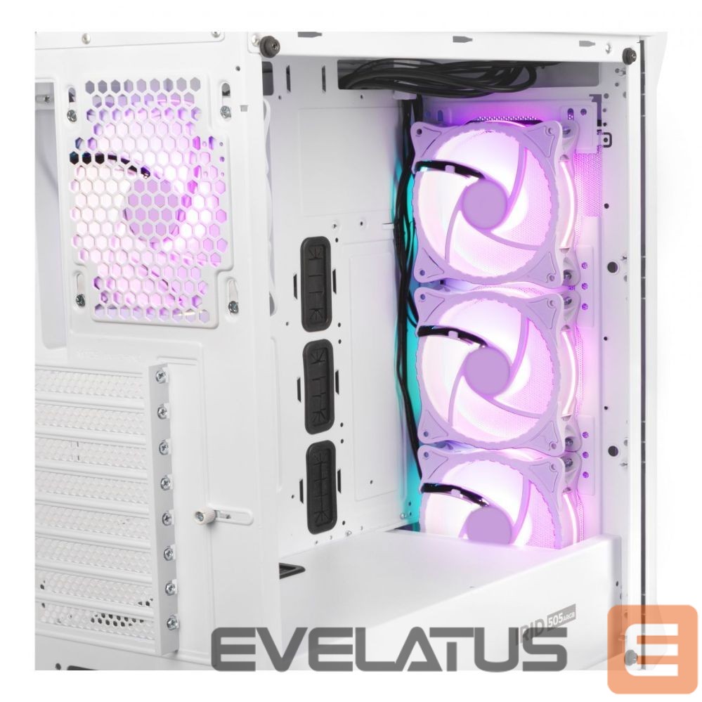 Computer components Natec NATEC GENESIS PC case Irid 505 ARGB Wh