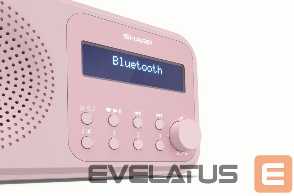 Speakers Sharp DR-P420(PK) Tokyo Portable Digital Radio, FM/DAB/DAB+, Bluetooth 5.0, USB or Battery Powered, Pink