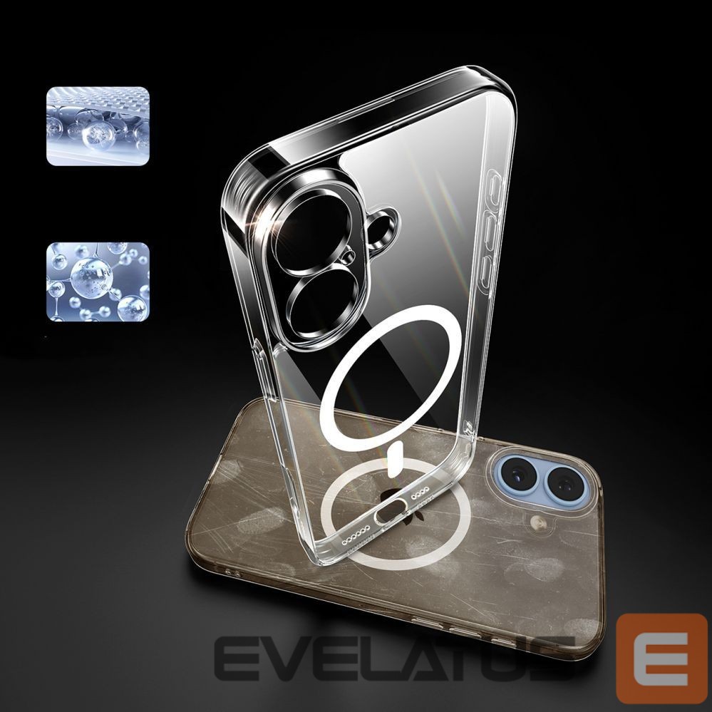Back panel cover Ugreen Ugreen Classy Clear Magnetic Case for iPhone 16 Plus - Transparent