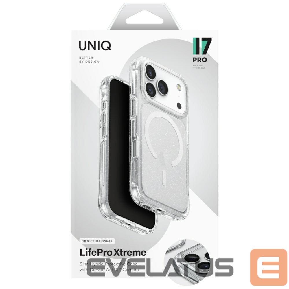 Other goods UNIQ Uniq LifePro Xtreme Magclick Charging Case for iPhone 17 Pro - Clear-Glitter