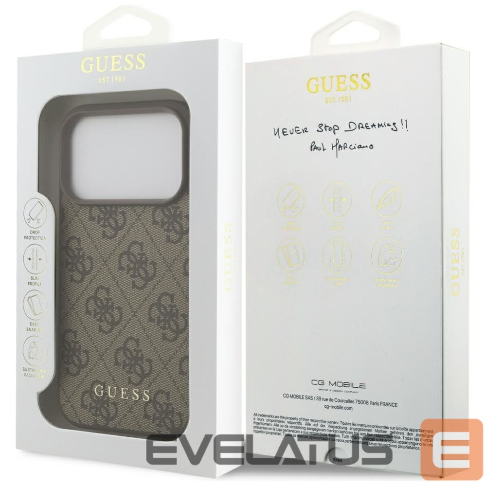 Other goods Guess Guess 4G Classic Case for iPhone 17 Pro - Brown