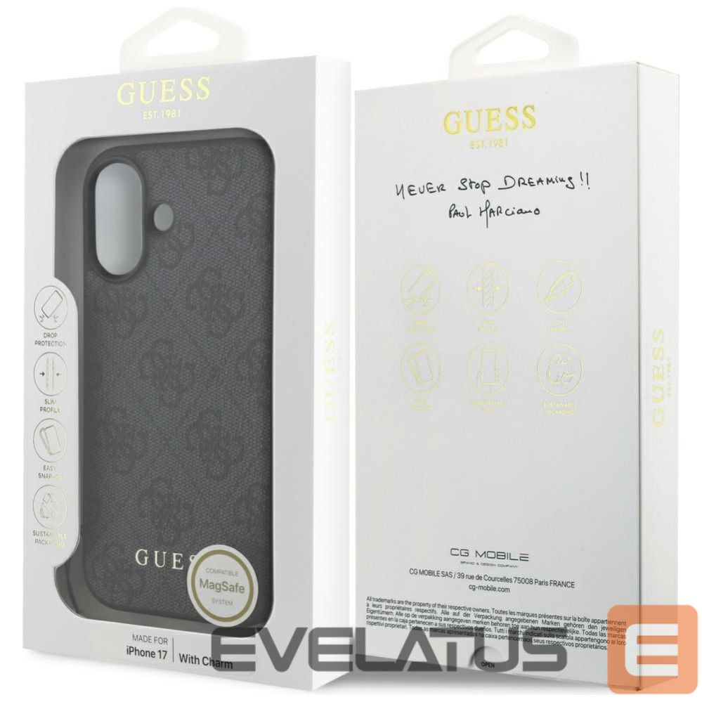 Other goods Guess Guess 4G Charms Collection MagSafe case for iPhone 17 - black