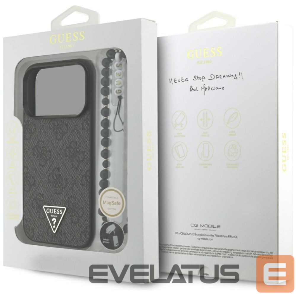 Other goods Guess Guess 4G Strap Triangle Logo MagSafe case for iPhone 17 Pro - black