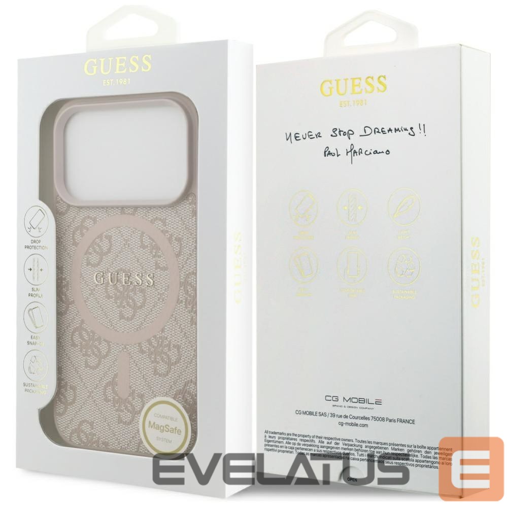 Other goods Guess Guess 4G Ring Classic Logo MagSafe Case for iPhone 17 Pro - Pink