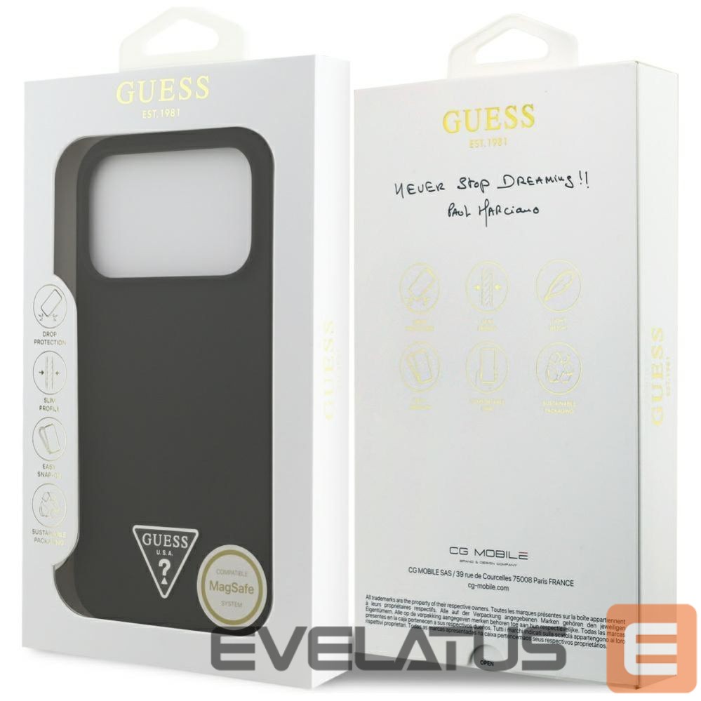 Other goods Guess Guess Silicone Triangle Logo MagSafe Case for iPhone 17 Pro Max - Black