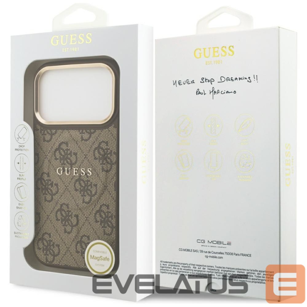 Other goods Guess Guess 4G PU Classic Logo MagSafe Case for iPhone 17 Pro - Brown