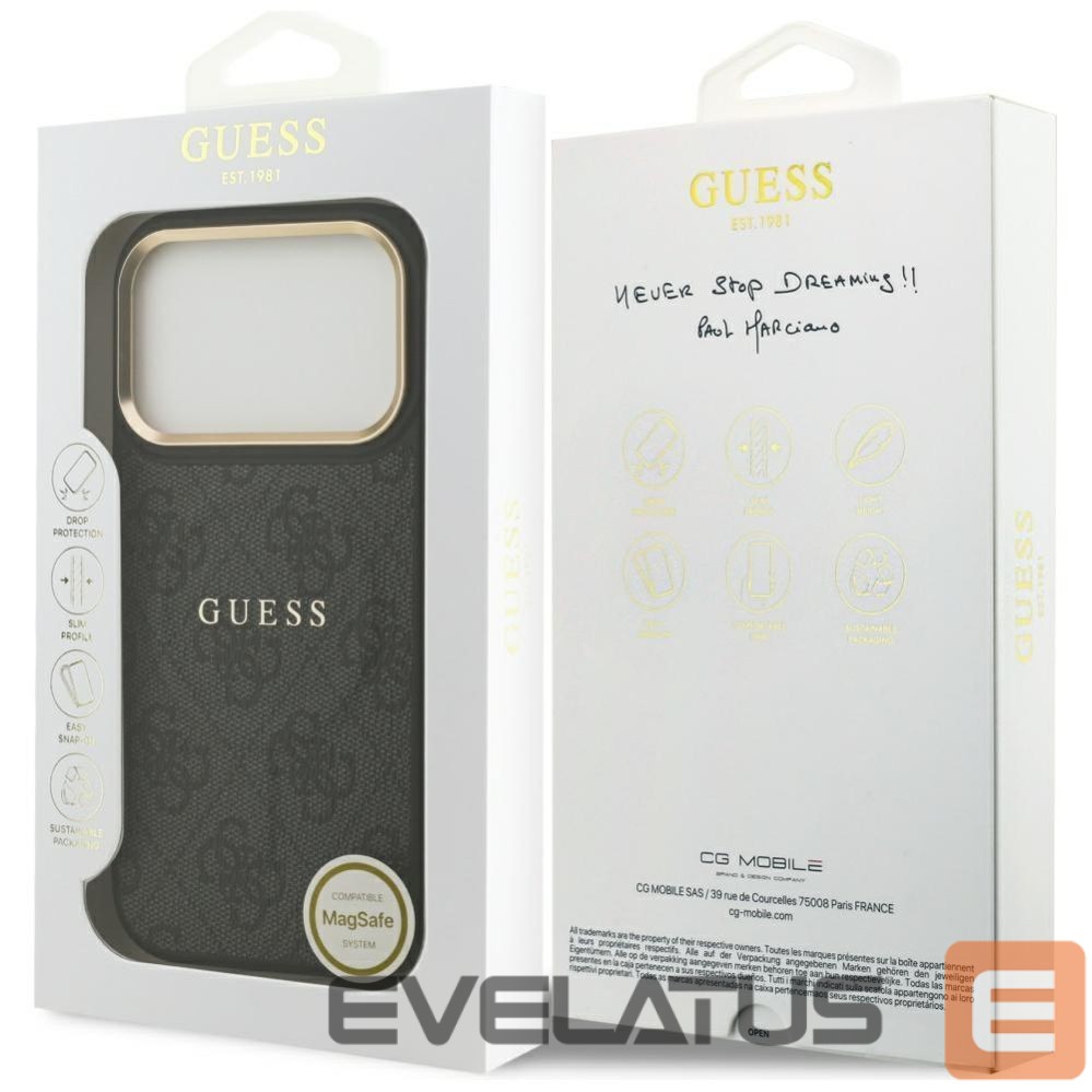 Other goods Guess Guess 4G PU Classic Logo MagSafe case for iPhone 17 Pro - black