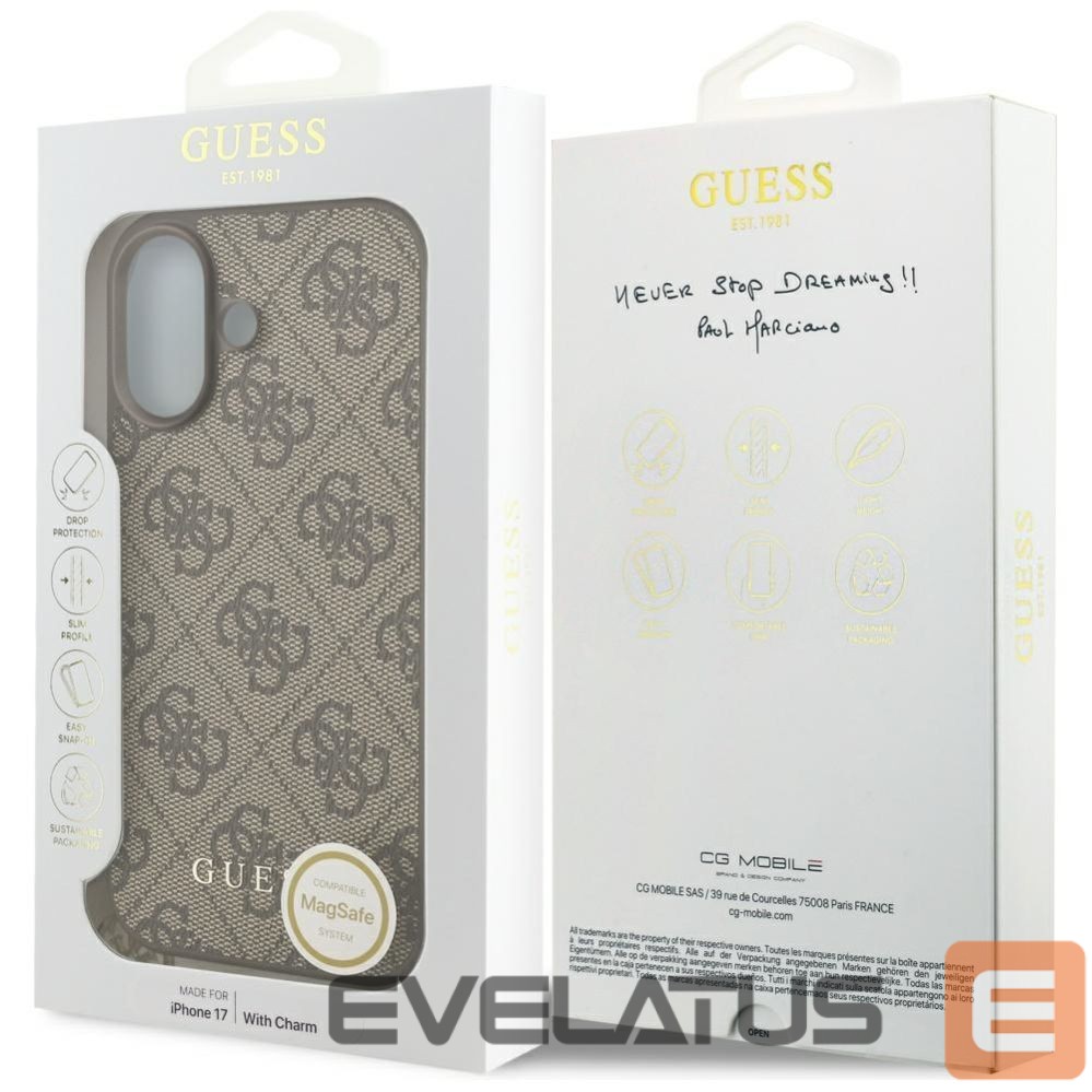 Other goods Guess Guess 4G Charms Collection MagSafe case for iPhone 17 - brown