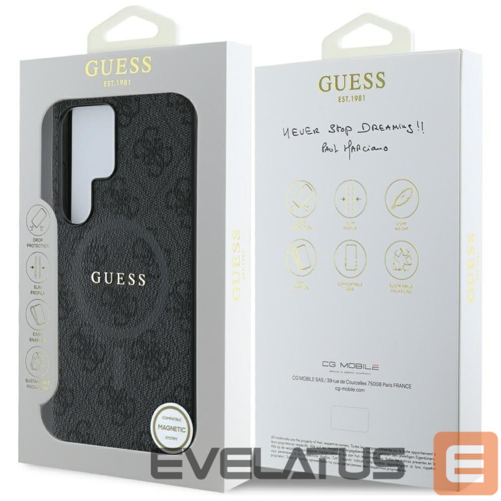 Other goods Guess Guess Leather 4G Colored Ring Classic Logo MagSafe Case Samsung Galaxy S25 Ultra black