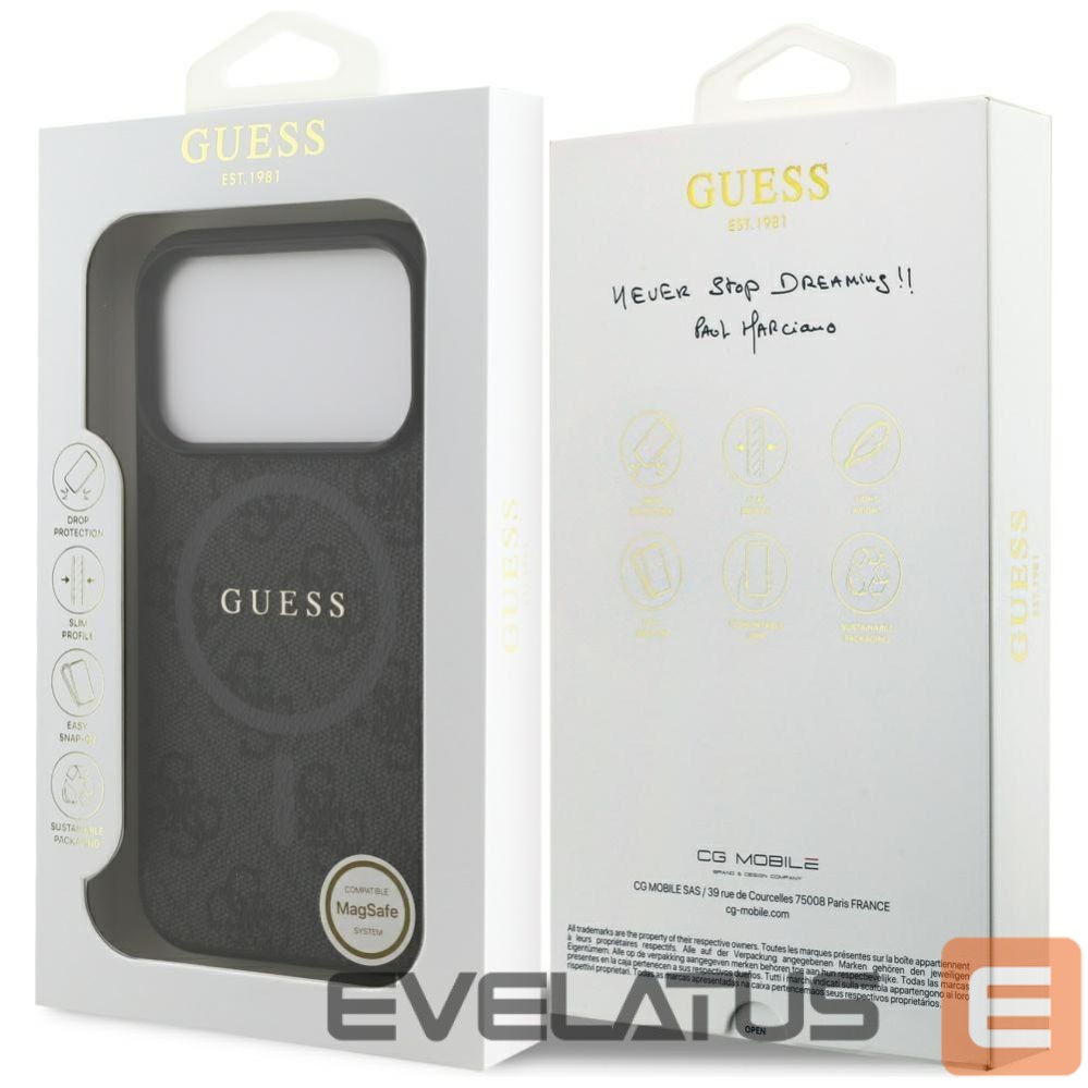 Other goods Guess Guess 4G Ring Classic Logo MagSafe case for iPhone 17 Pro - black