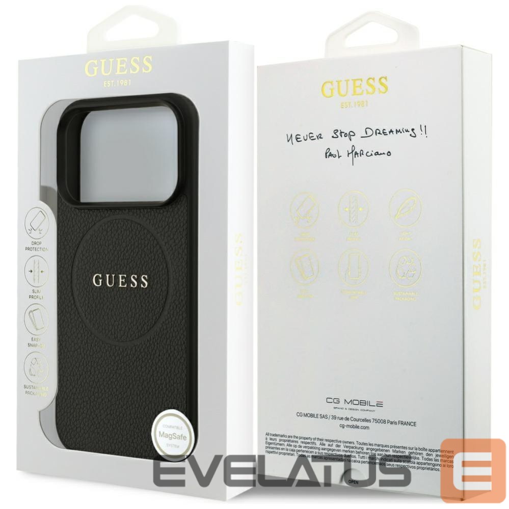 Other goods Guess Guess Grained Ring MagSafe case for iPhone 17 Pro - black