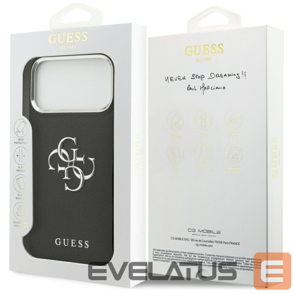 Other goods Guess Guess Grained Big 4G Classic Logo case for iPhone 17 Pro Max - black