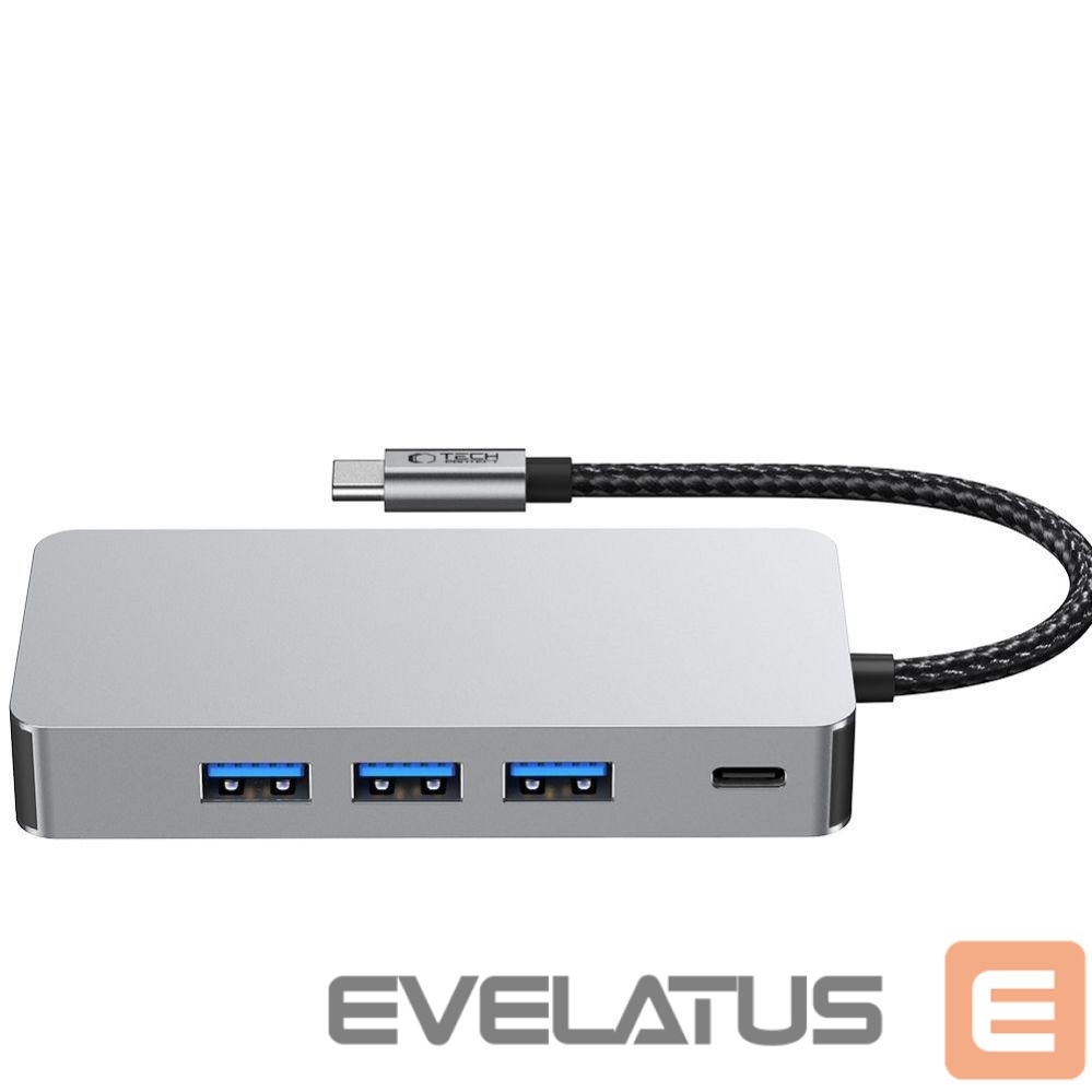 Other goods Tech-Protect Tech-Protect HB05 HUB 9in1 USB-C + USB2.0 + USB3.0 + HDMI 4K 60HZ + SD / TF + PD100W + RJ45 adapter - gray