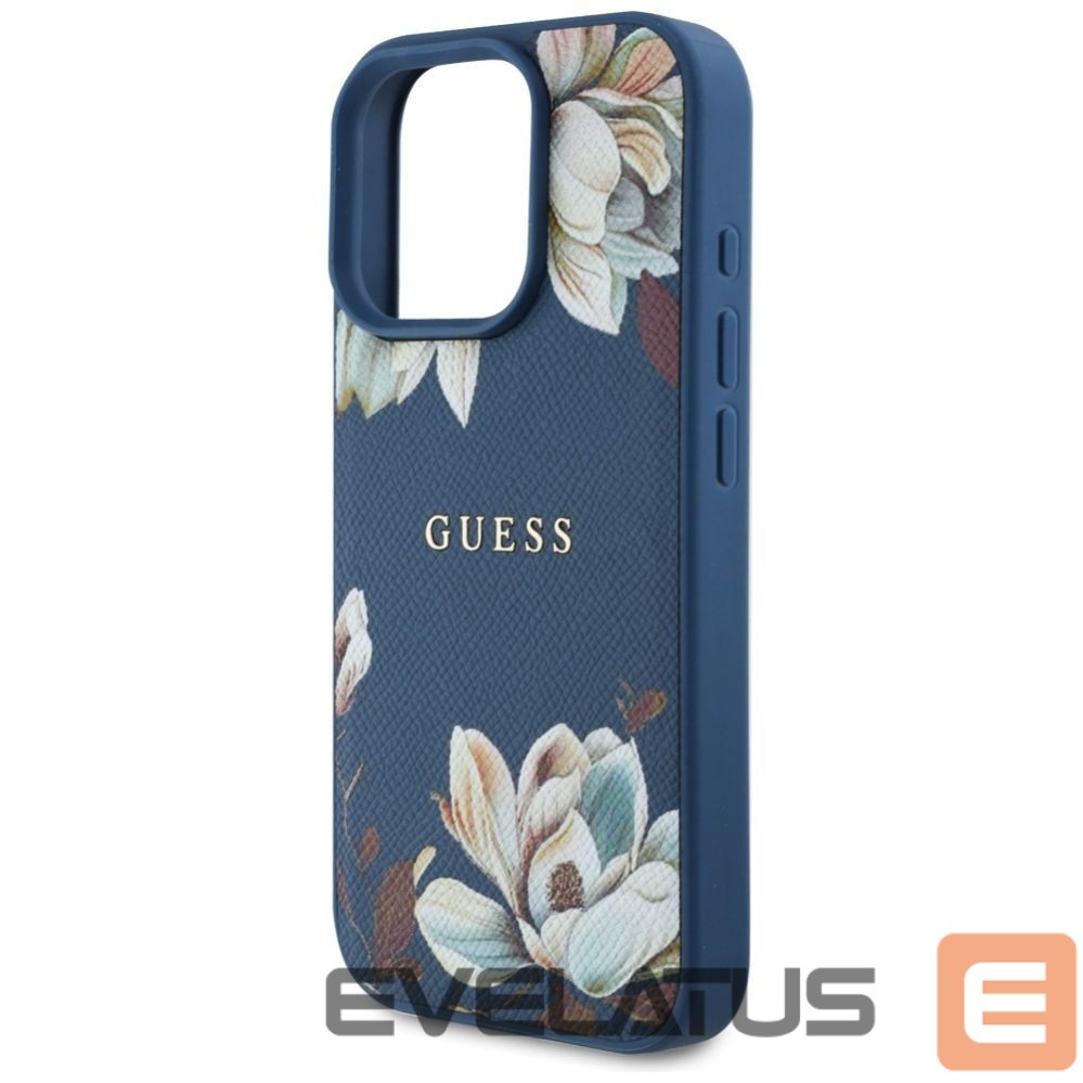 Other goods Guess Guess Grained Printed Flower Pattern MagSafe case for iPhone 16 Pro blue
