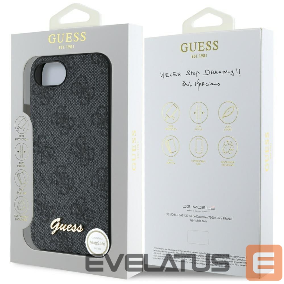 Other goods Guess Guess 4G Script Logo MagSafe case for iPhone 16e - black