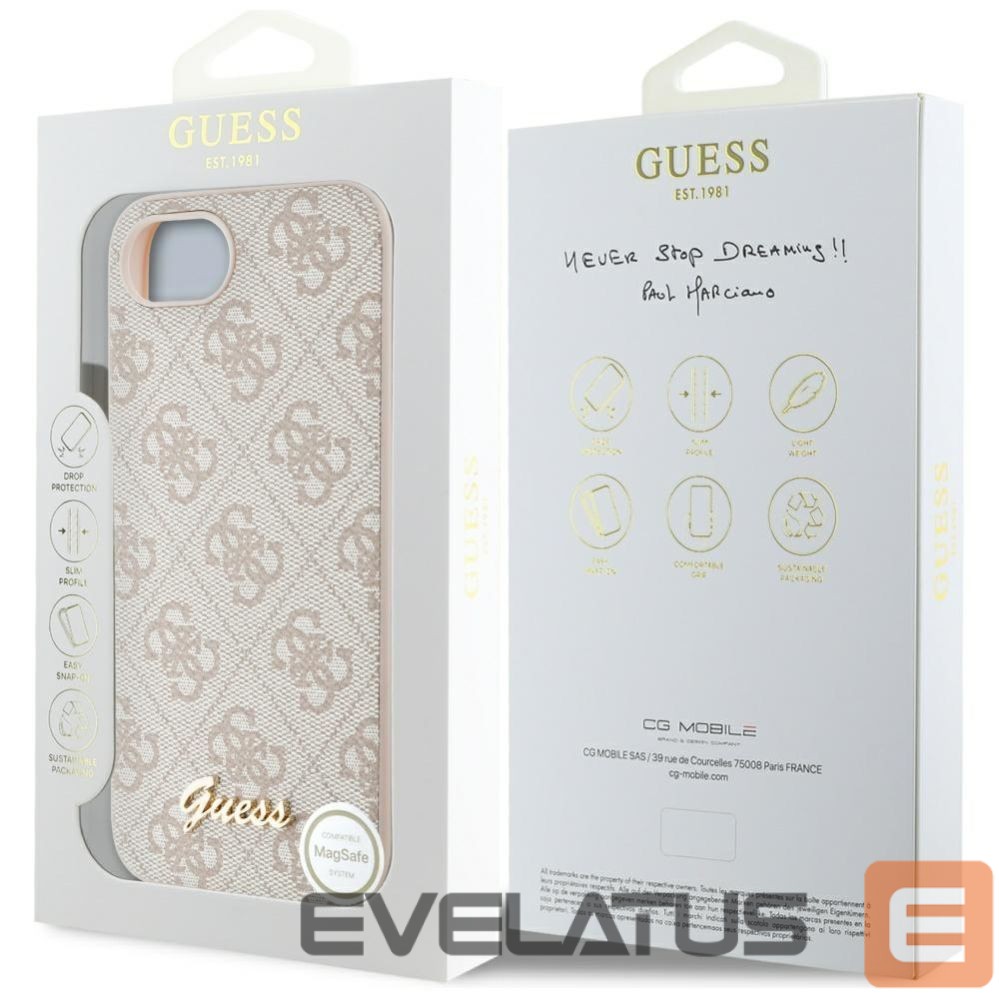 Other goods Guess Guess 4G Script Logo MagSafe iPhone 16e Case - Pink
