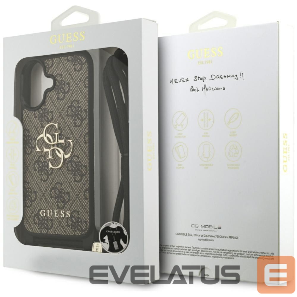 Other goods Guess Guess 4G Big Logo Cord Stap Crossbody Case for iPhone 17 - Brown