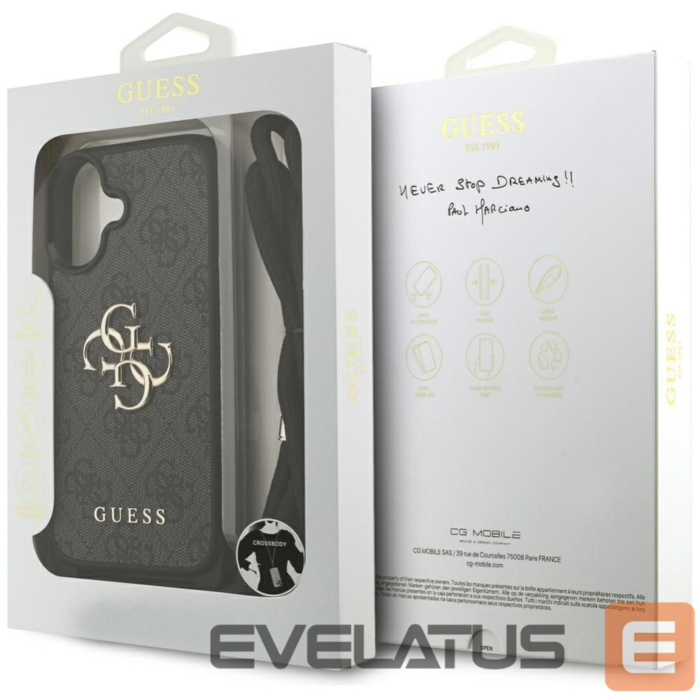 Other goods Guess Guess 4G Big Logo Cord Stap Crossbody Case for iPhone 17 - Black
