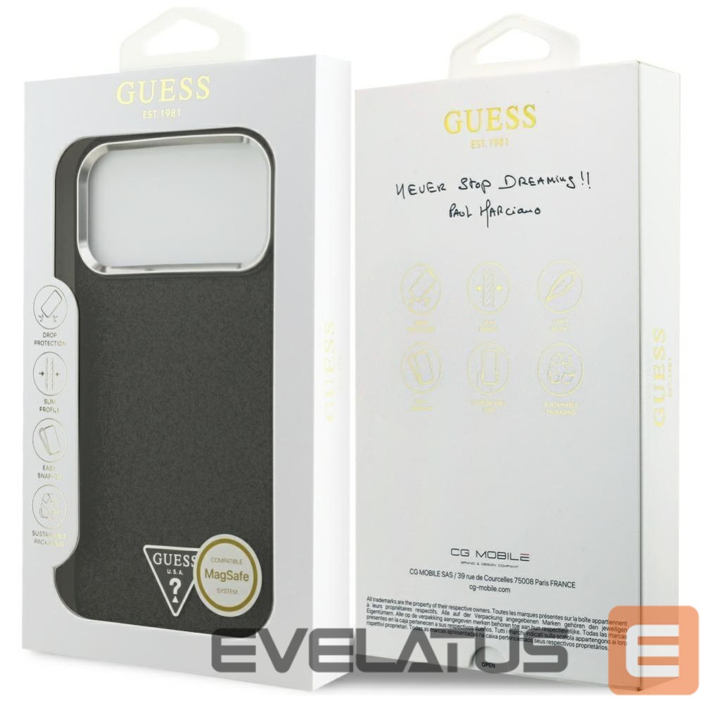Other goods Guess Guess Glitter Triangle Logo MagSafe Case for iPhone 17 Pro Max - Black