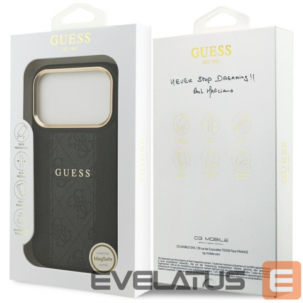 Other goods Guess Guess 4G Stripe MagSafe case for iPhone 17 Pro - black