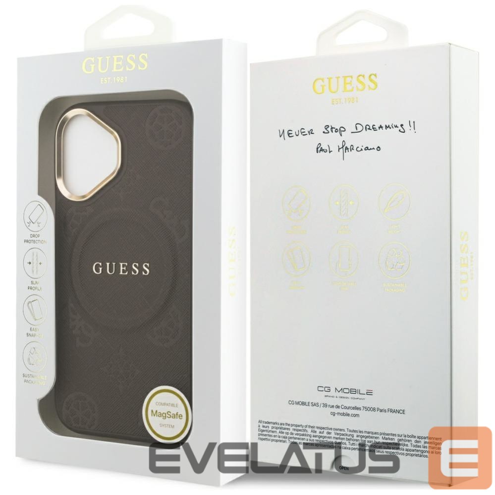 Other goods Guess Guess Peony Hot Stamp MagSafe Case for iPhone 17 - Brown