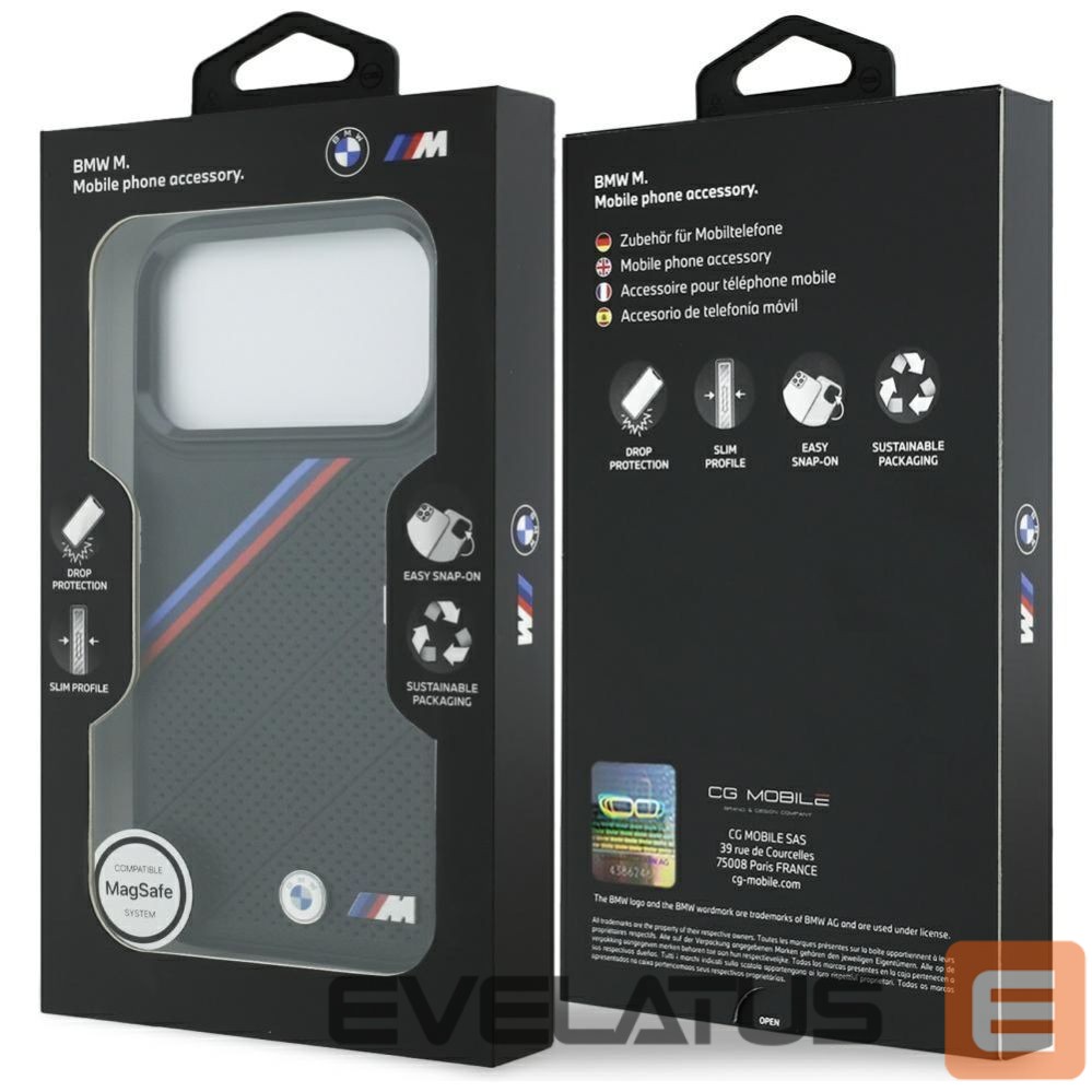 Other goods BMW BMW M Tricolor Metal Logo MagSafe Case for iPhone 17 Pro - Black