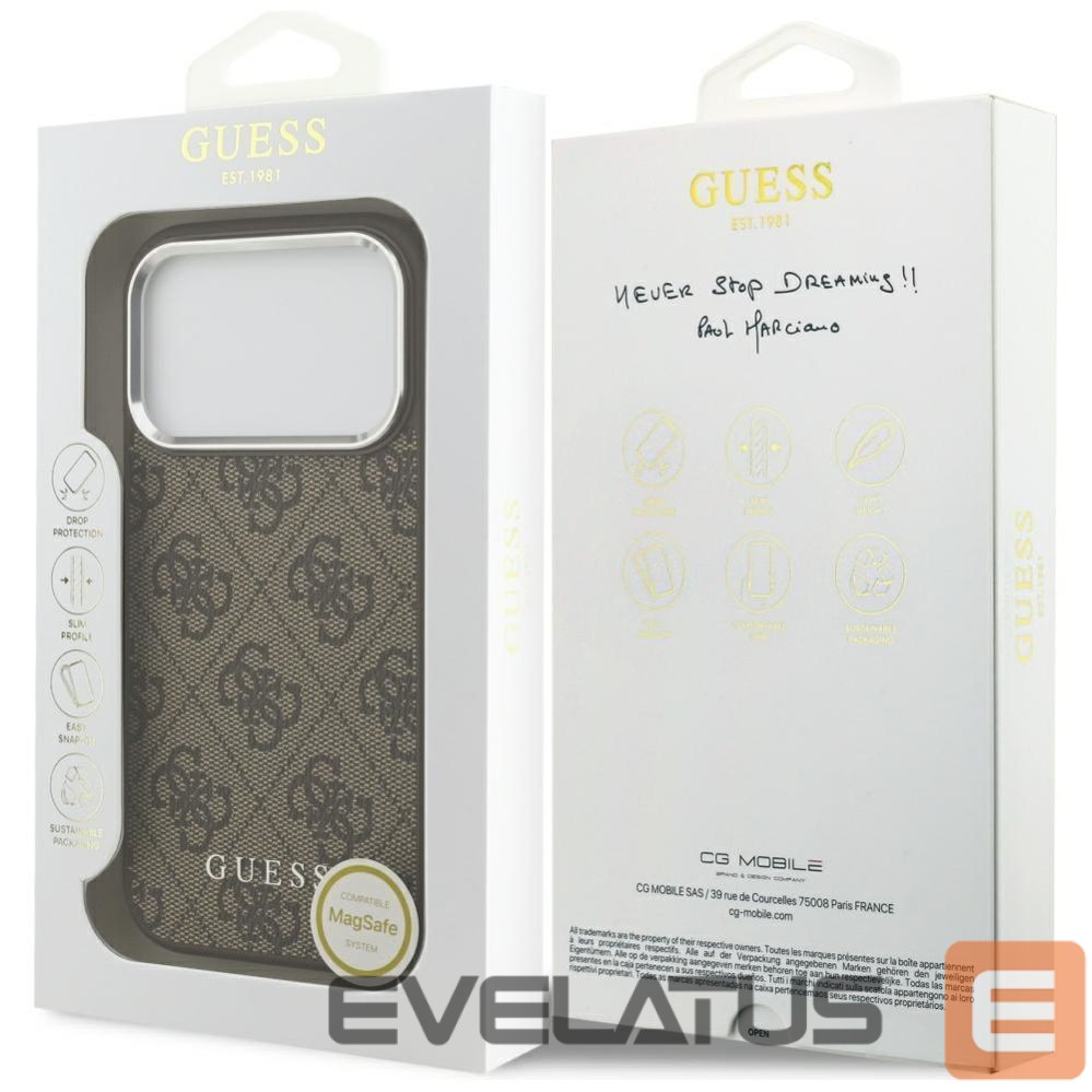 Other goods Guess Guess 4G Classic Logo MagSafe case for iPhone 17 Pro - brown