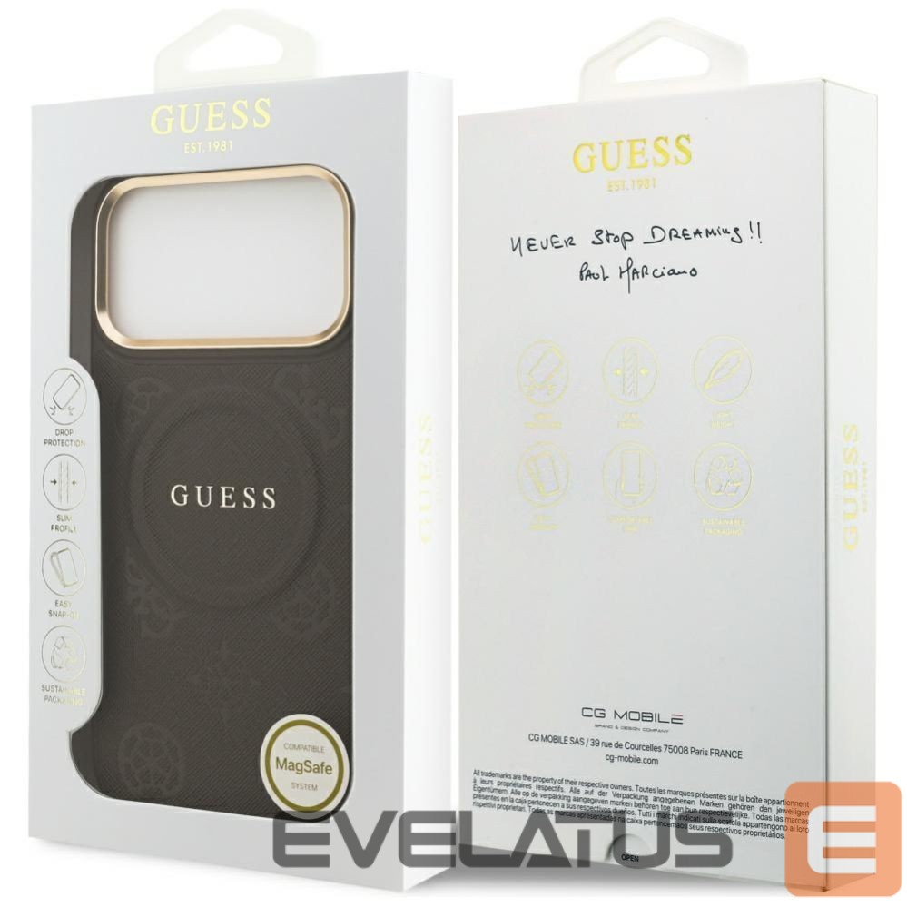 Other goods Guess Guess Peony Hot Stamp MagSafe Case for iPhone 17 Pro Max - Brown