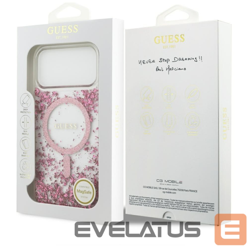 Other goods Guess Guess Resin Bottom Glitter MagSafe Case for iPhone 17 Pro Max - Pink