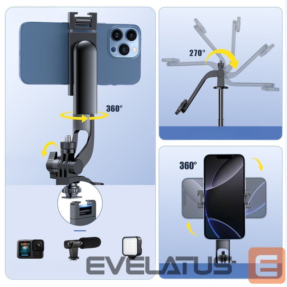 Other goods Wozinsky Selfie stick Wozinsky WC1Y70S telescopic tripod 1.7m with phone holder - black