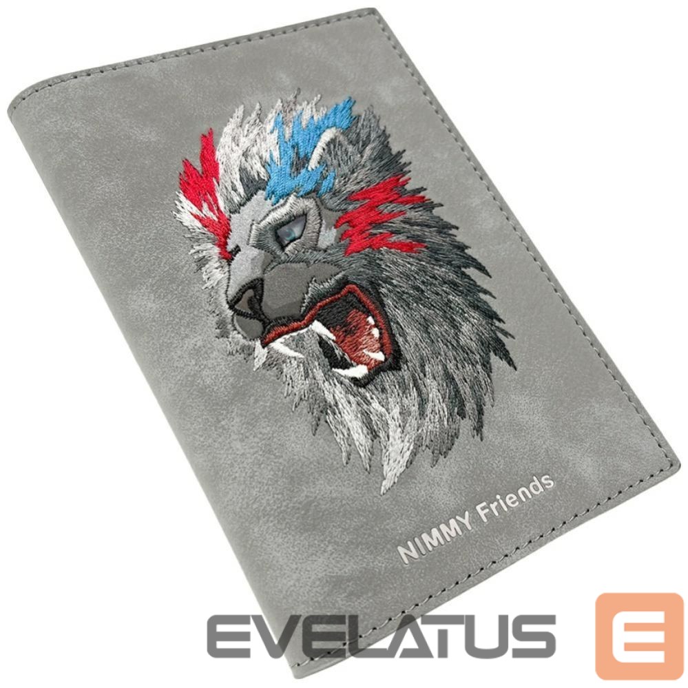 Other goods Nimmy Nimmy Raptor Lion Passport/Wallet Case - Gray