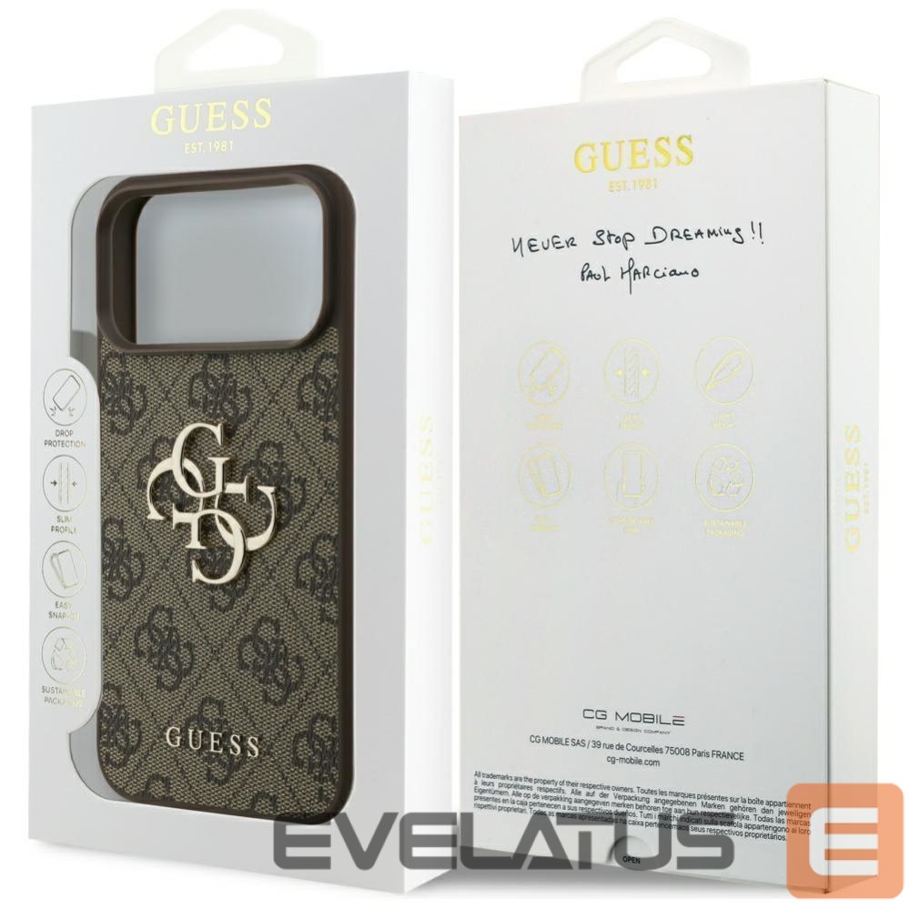 Other goods Guess Guess 4G Big Logo Case for iPhone 17 Pro Max - Brown