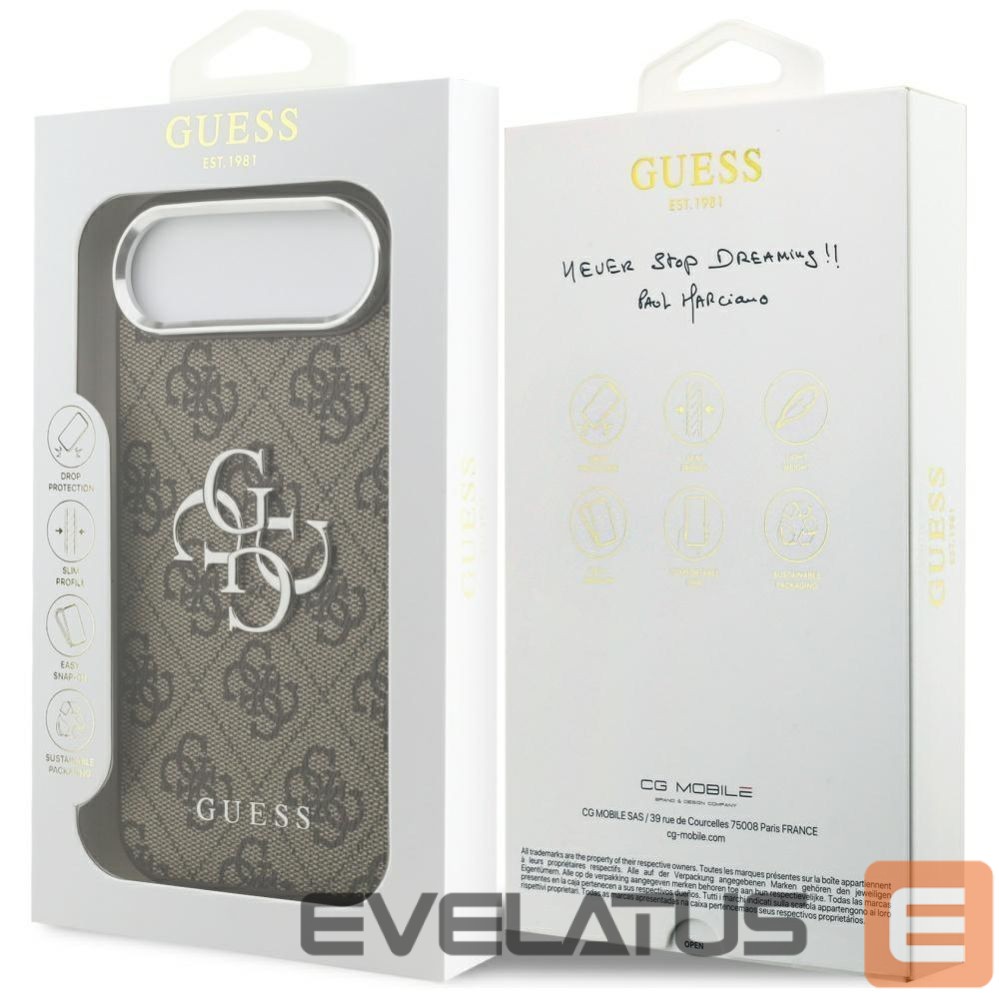 Other goods Guess Guess 4G Big 4G Classic Logo case for iPhone 17 Air - brown and silver